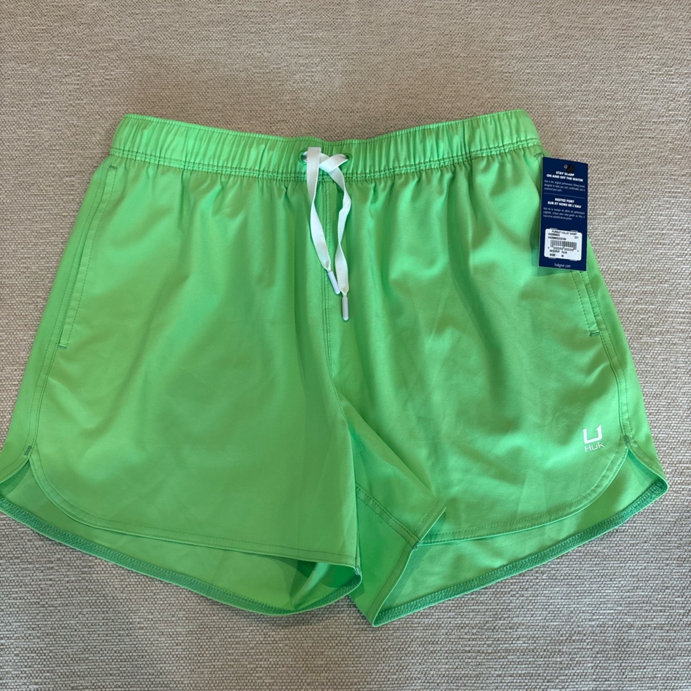 Huk Bright Lime Green Shorts